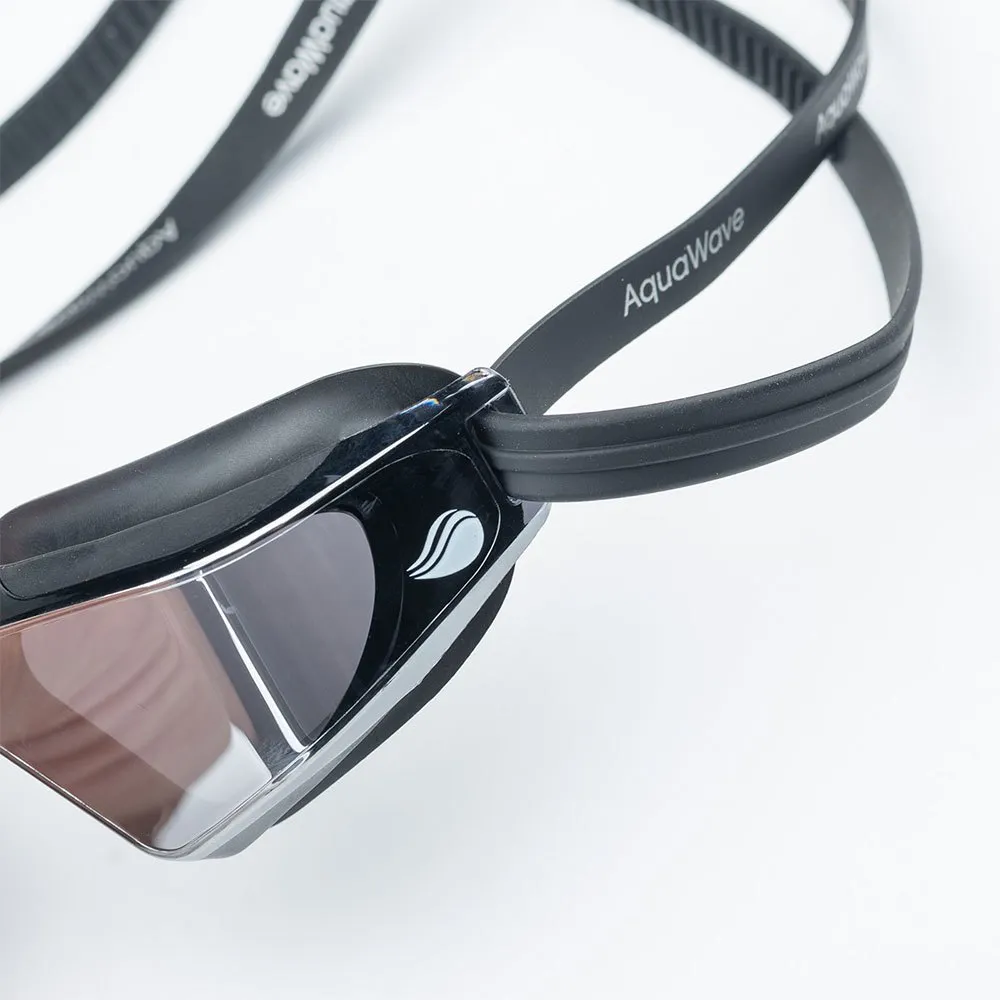 Aquawave Vectro Mc Champ Speil-svømmebriller unisex, Black / silver mirror, One Size