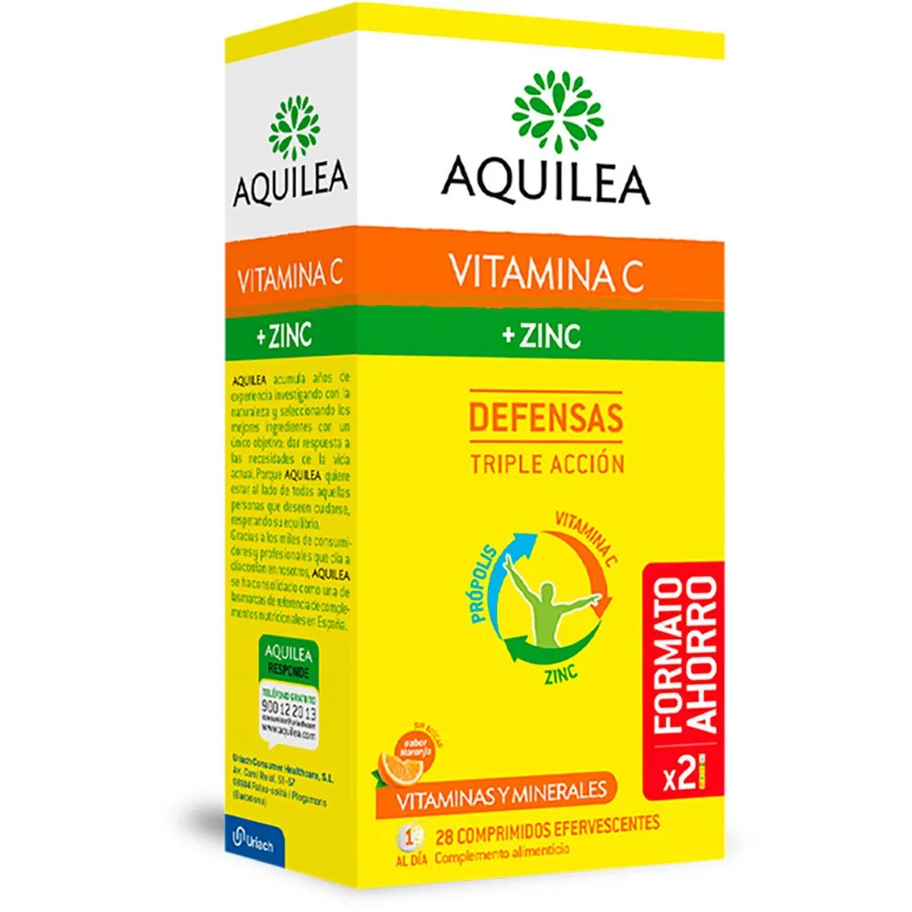 Aquilea Vitamin C Zinc Tabletter 28 Enheter, One size Aquilea Vitamin C Zinc Tabletter 28 Enheter, One size