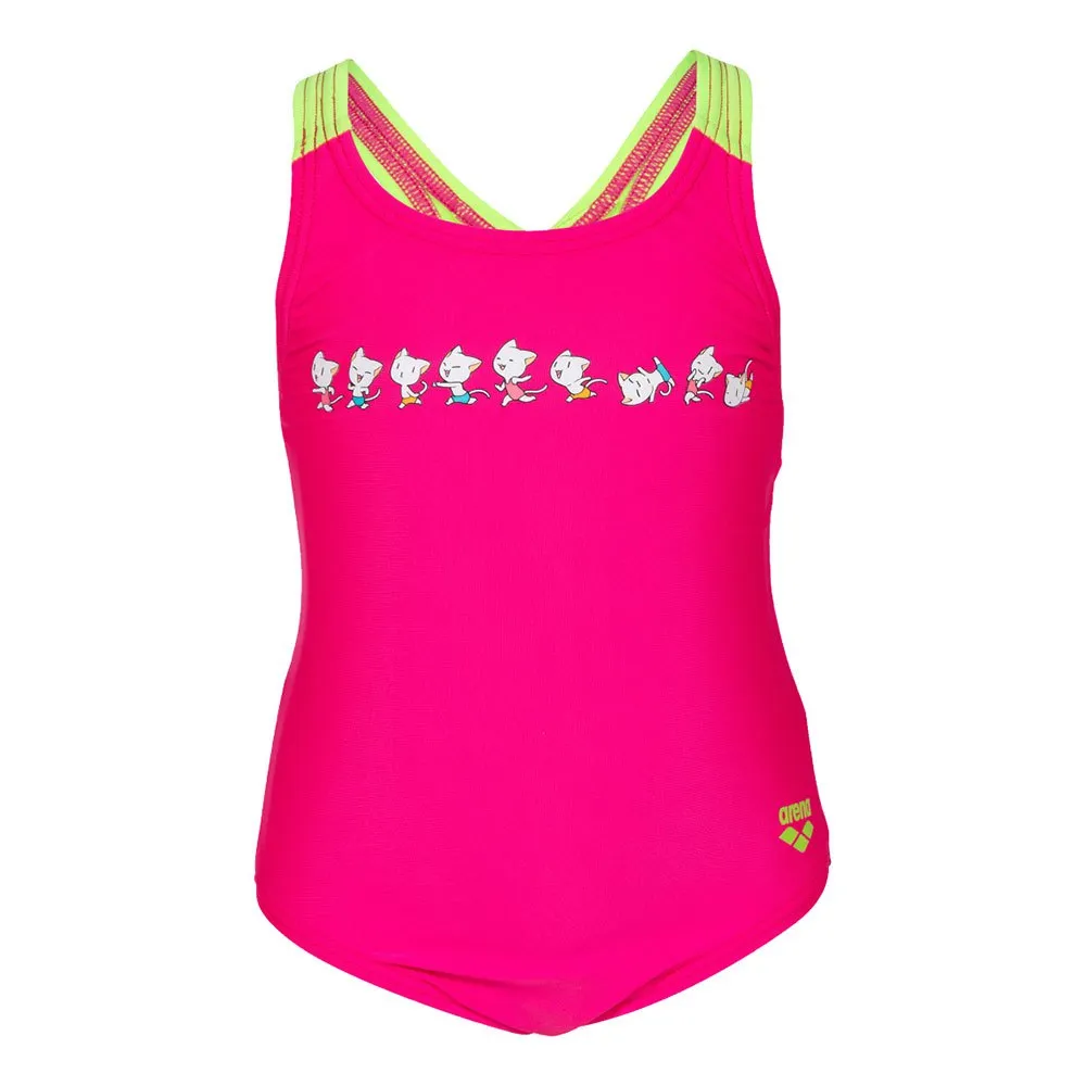 arena Friends Swim Pro Back Badetøy female, Freak rose, 12-24MON