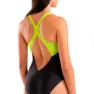arena Grid V Back Graphic Badetøy female, Black / artic