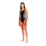 arena Grid V Back Graphic Badetøy female, Black / artic