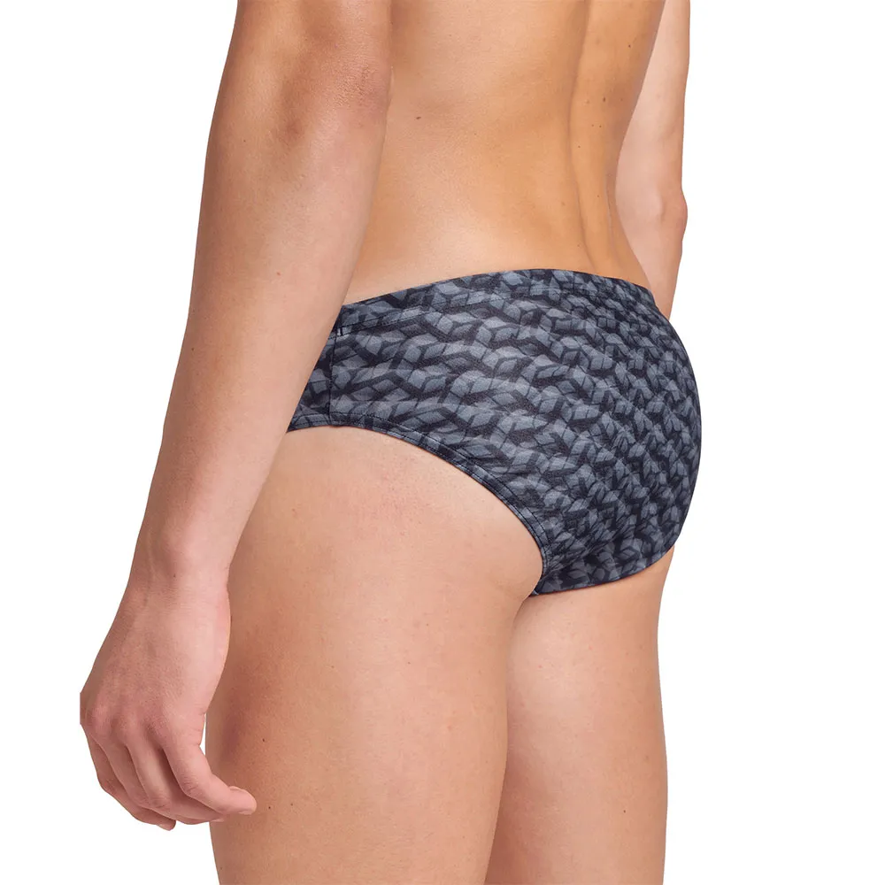 arena Monogram Badetrusser male, Dark sage multi