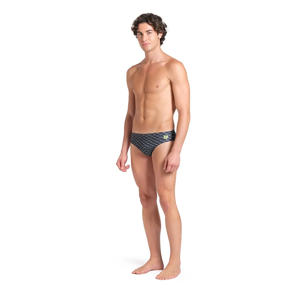 arena Monogram Badetrusser male, Dark sage multi