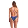 arena One Double Cross Badetøy female, Navy / fluo pink