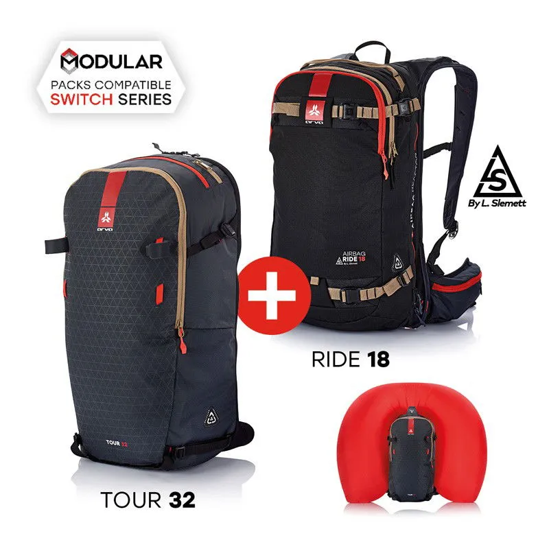 Arva Airbag Switch Mixed Bundle 18+32 L skredsekksystem, m/ 18L og 32L sekkerom