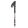 Arva Fuji Carbon 3 Parts Powerlock + Long Grip Spaserstokker, Black, 105-135cm