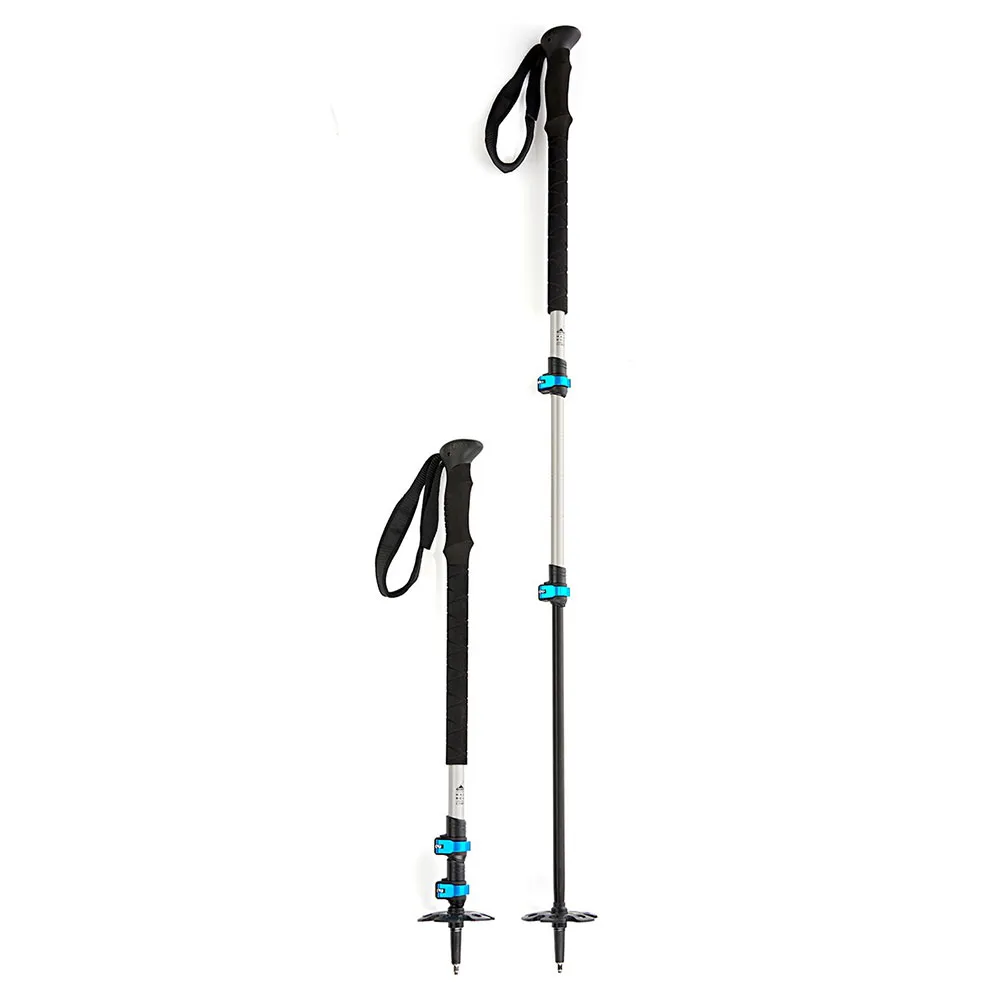Arva Haute Route Compact 3 Part Powerlock Long Spaserstokker, Black, 105-135cm