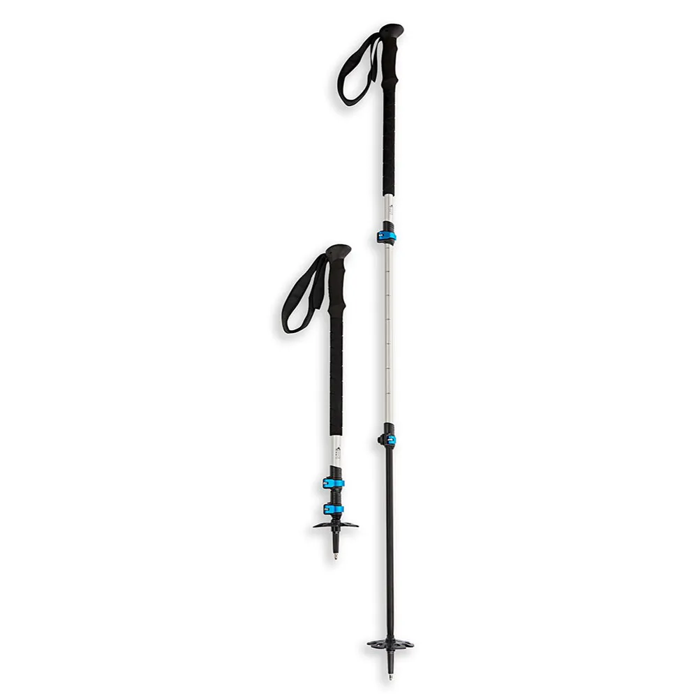 Arva Haute Route Compact 3 Part Powerlock Long Spaserstokker, Black, 105-135cm
