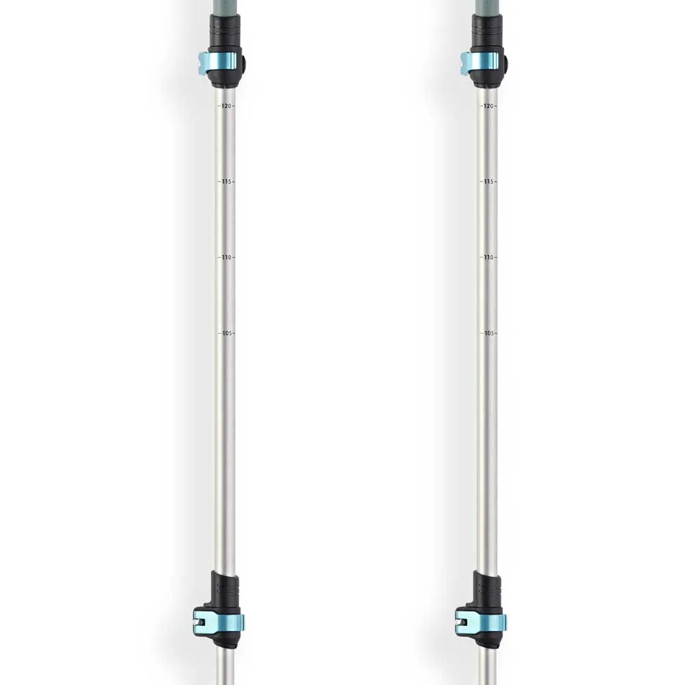 Arva Nepal Compact 3 Parts Powerlock Cork Grip Spaserstokker, Ice blue, 105-120cm