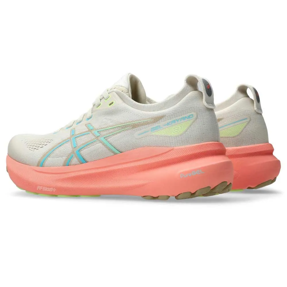 Asics Gel Kayano 31 Løpesko Refurbished female, Birch / energy aqua