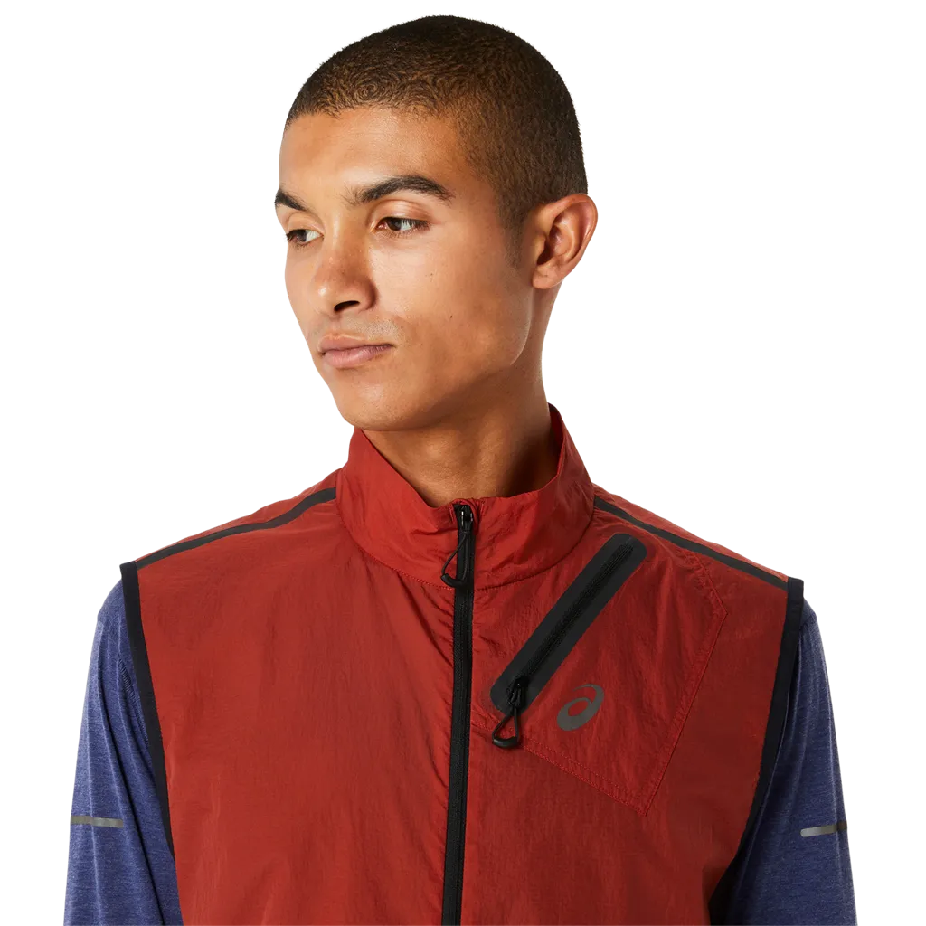 Asics Herre Vest MetaRun Packable, Spice latte Asics Herre Vest MetaRun Packable, Spice latte