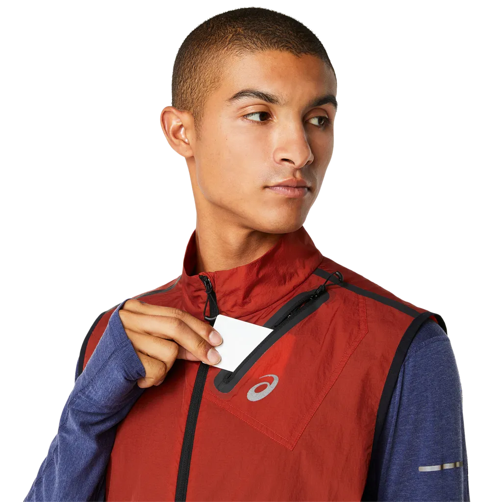 Asics Herre Vest MetaRun Packable, Spice latte Asics Herre Vest MetaRun Packable, Spice latte