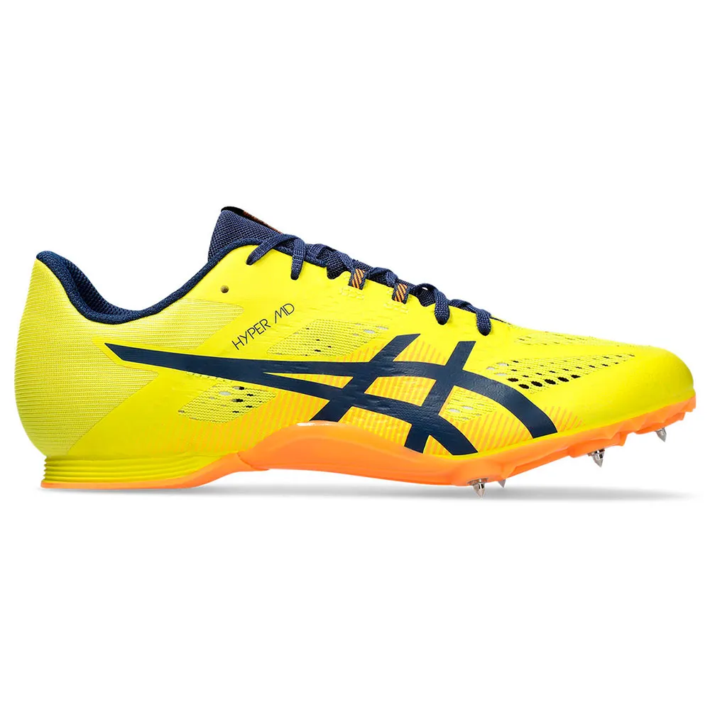 Asics Hyper Md 8 Løpesko Med Pigger male, Bright yellow / blue expanse