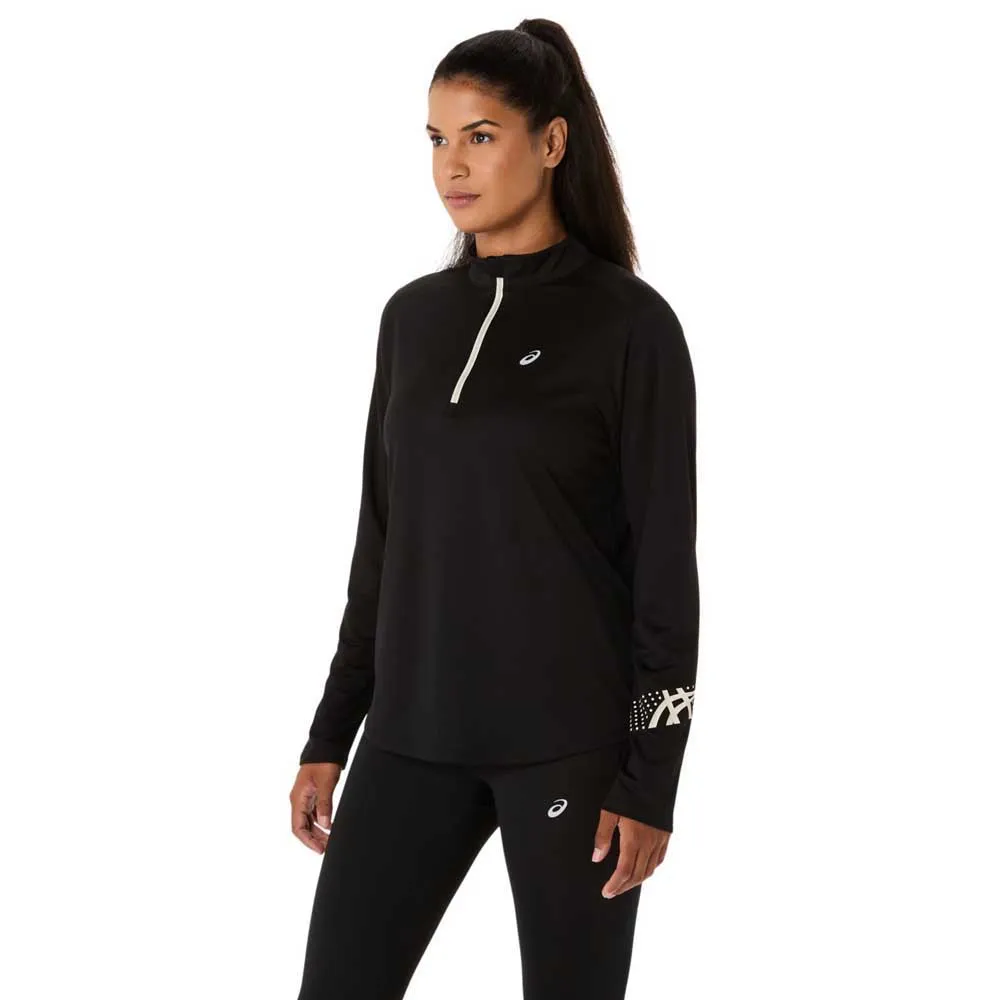 Asics Icon Halv Glidelås Langarmet T-skjorte female