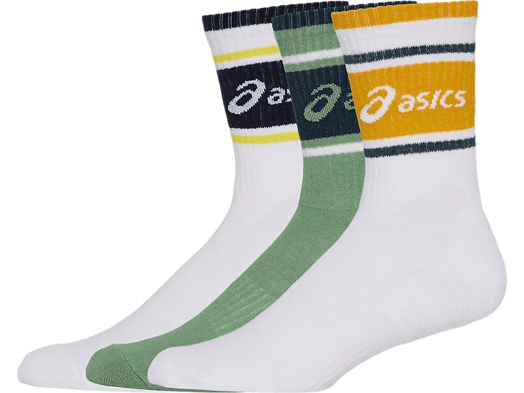 Asics Logo Crew Sock 3pk, Graycolor