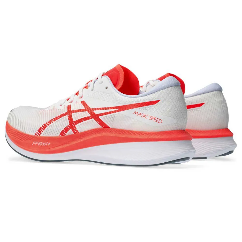 Asics Magic Speed 3 Løpesko male, White / sunrise red