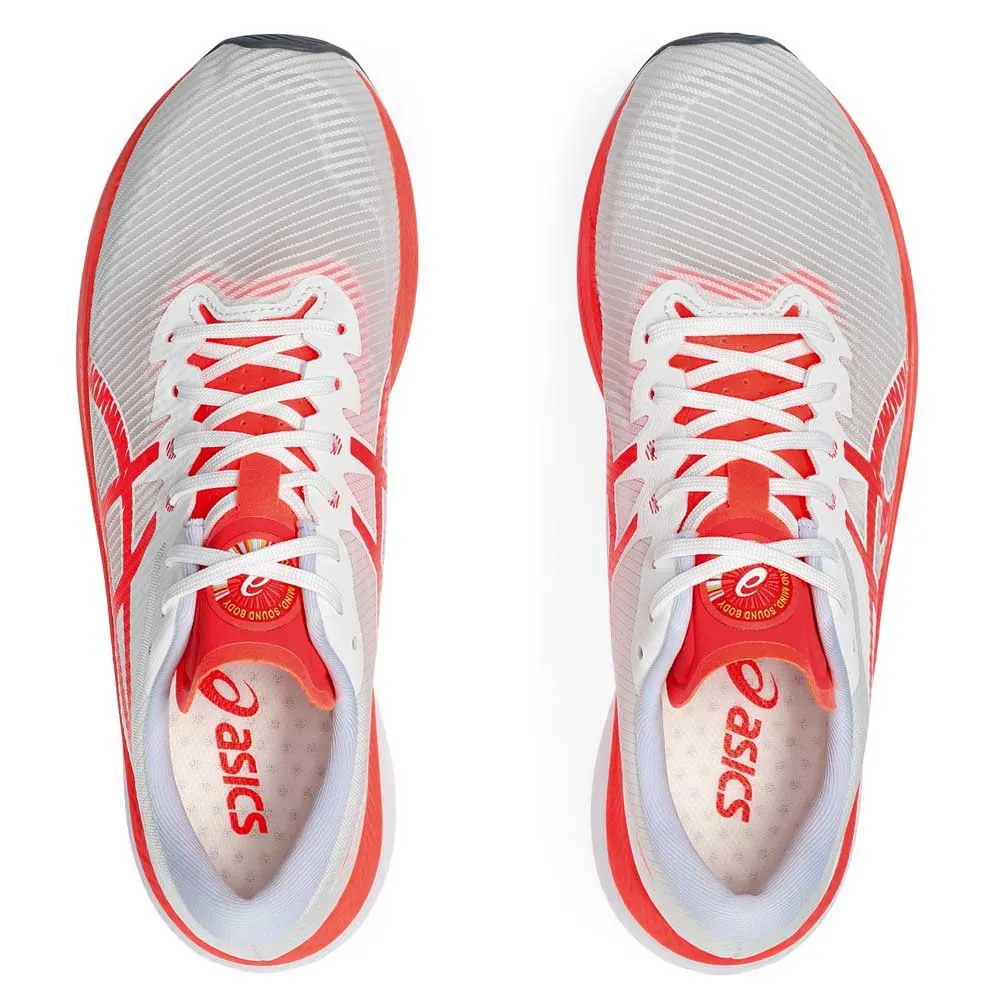 Asics Magic Speed 3 Løpesko male, White / sunrise red