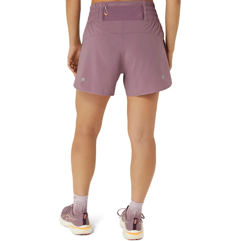 Asics Nagino 4inch Run Shorts female, Dusty mauve