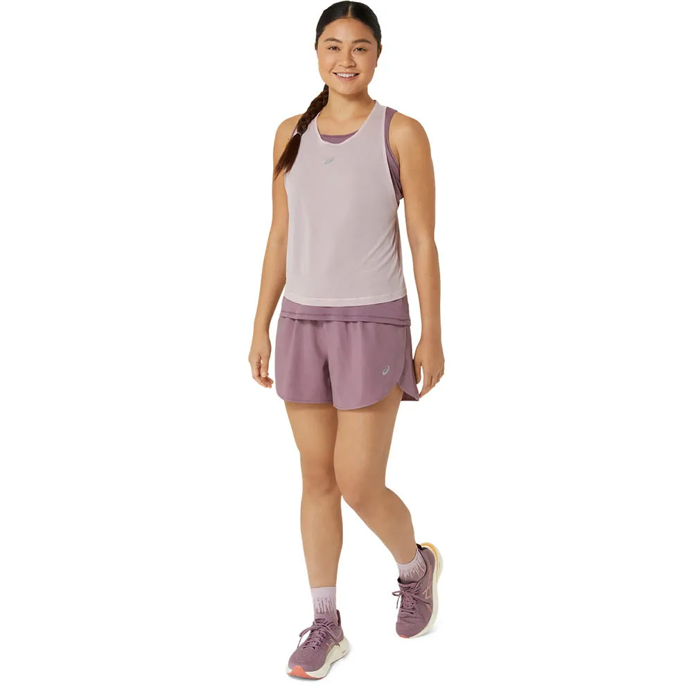 Asics Nagino 4inch Run Shorts female, Dusty mauve