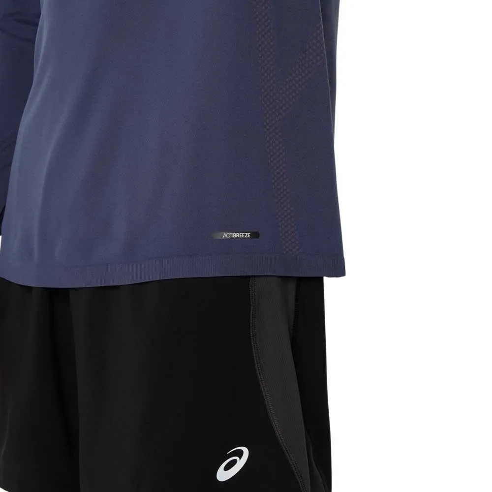 Asics Sømløs Langarmet T-skjorte male, Lavender grey / indigo fog