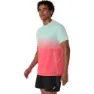 Asics Sømløs T-skjorte Med Korte Ermer Refurbished male, Coral reef / oasis green