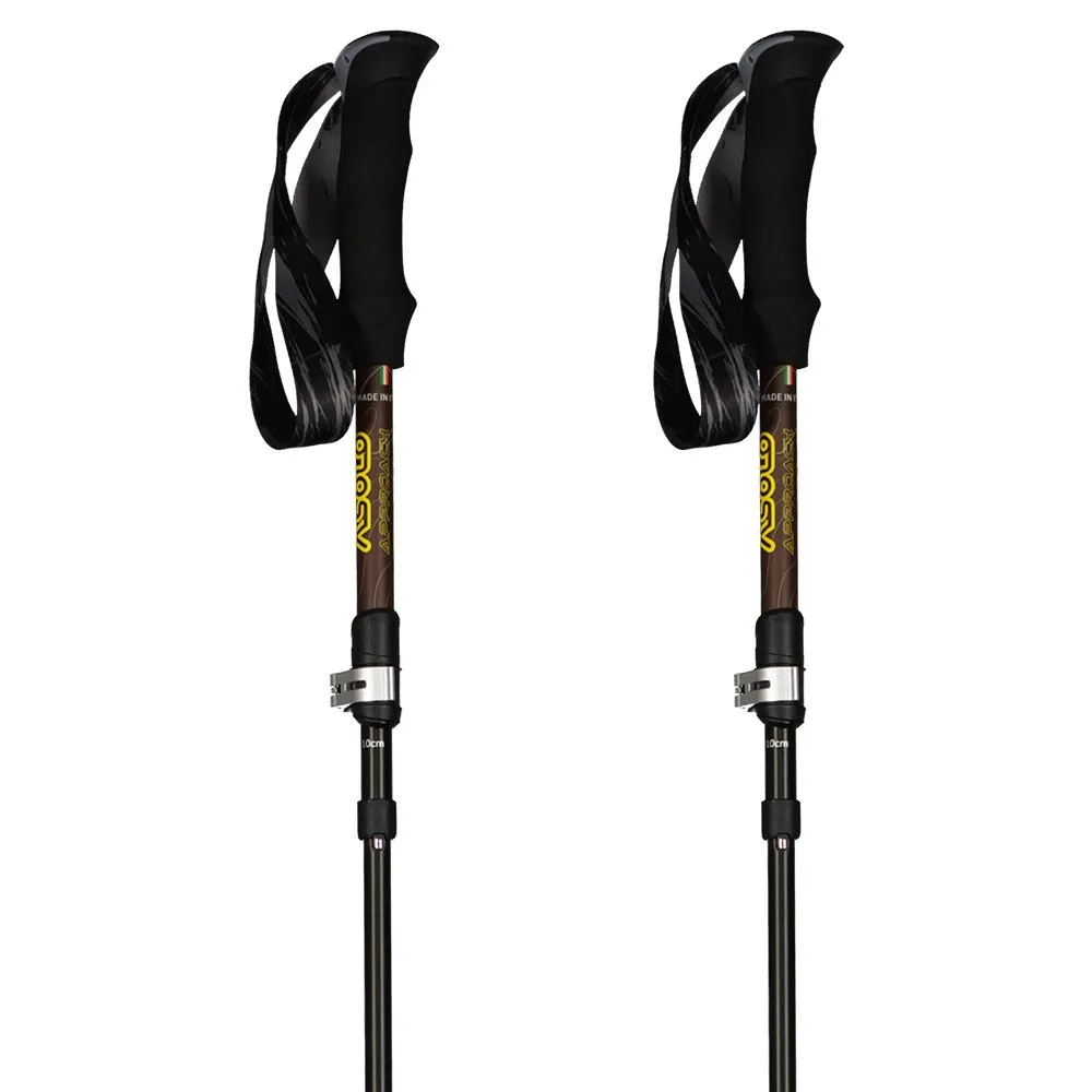 Asolo Approach Dlx Spaserstokker, Black / grey, 110-130cm