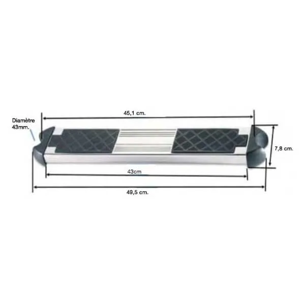 Astral 70662 Double Aisi316 Sikkerhetstrinn unisex, Silver, One Size