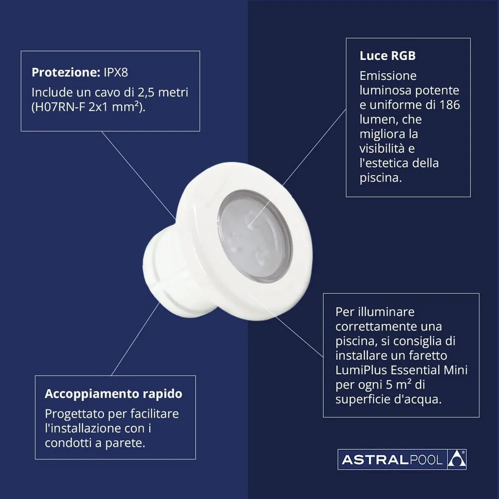 Astral 76683 Essential Mini Rgb Quick Coupling For Wall Bushing Mounted Projektor unisex, White, One Size Astral 76683 Essential Mini Rgb Quick Coupling For Wall Bushing Mounted Projektor unisex, White, One Size
