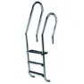 Astral Blandet Aisi316 Basseng Stige + 1 Dobbel Sikkerhetsstige 4 Trinn unisex, Inox, One Size