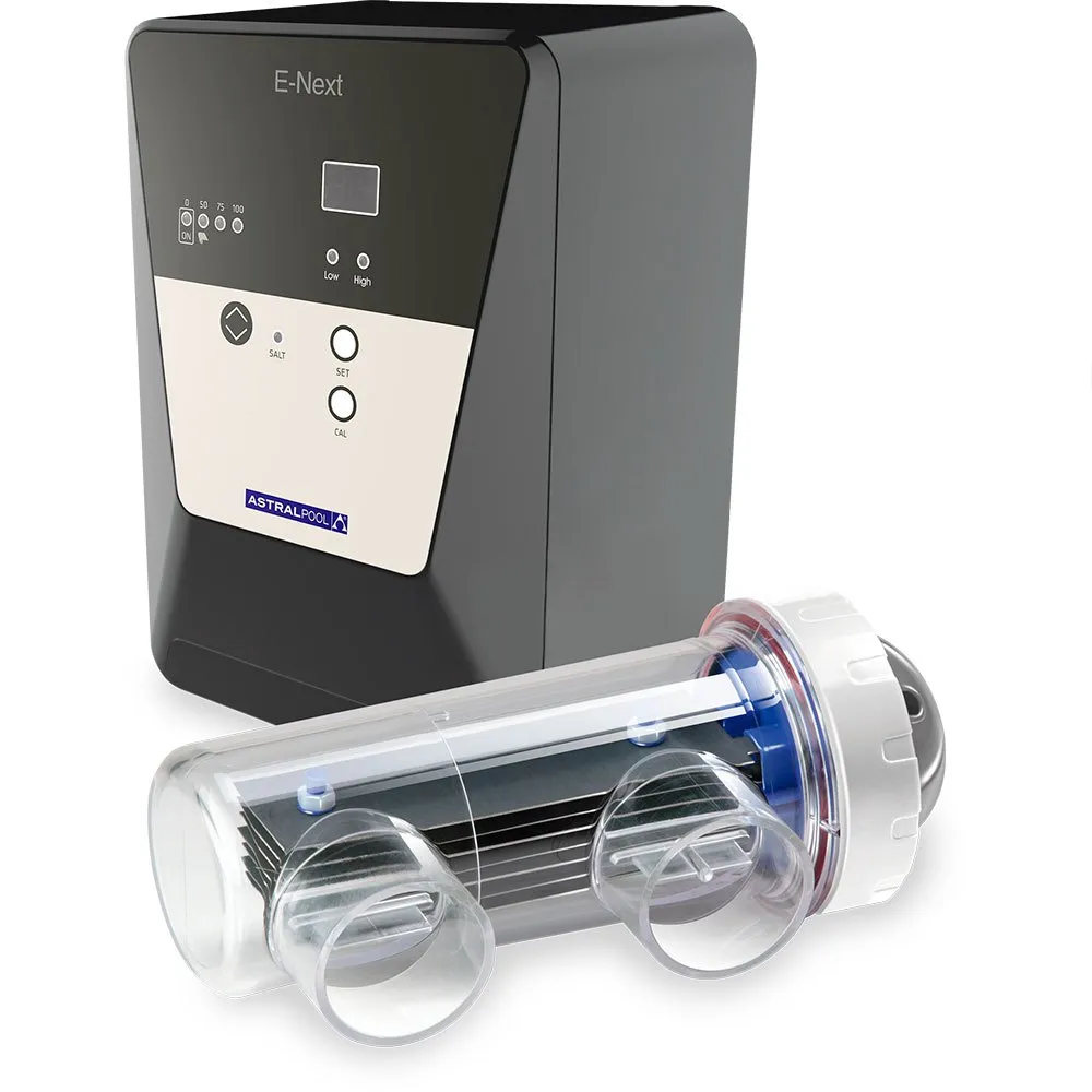 Astral E-next 21 Ph Opptil 90m³ Saltvann Klorinator System unisex, Black / clear, One Size