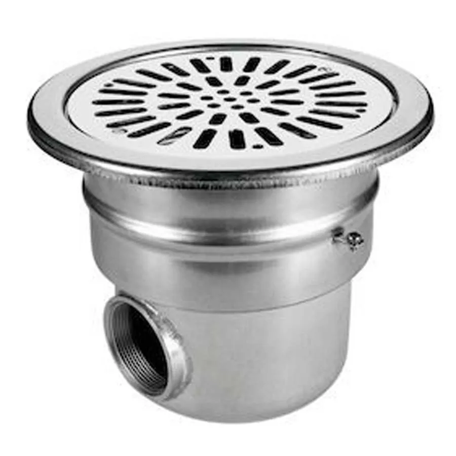 Astral Rustfritt Stål 00268 Aisi316 Sirkulært Bassengavløp Sideutløp 2 Tommer Utløp unisex, Grey, One Size
