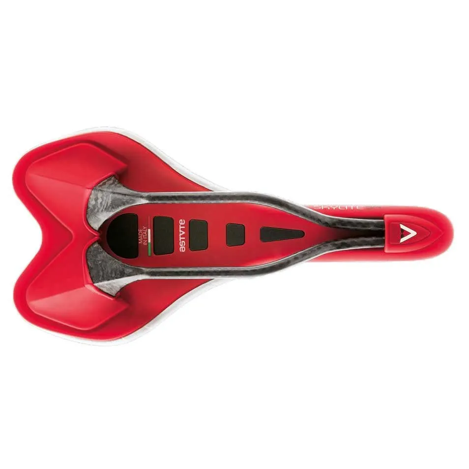 Astvte Skylite Sr Sykkelsete, White / red, 135mm Astvte Skylite Sr Sykkelsete, White / red, 135mm