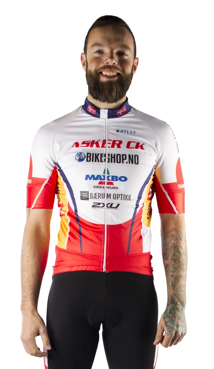 Atlet Asker CK Aero Windstop Kort Trøye, Rød