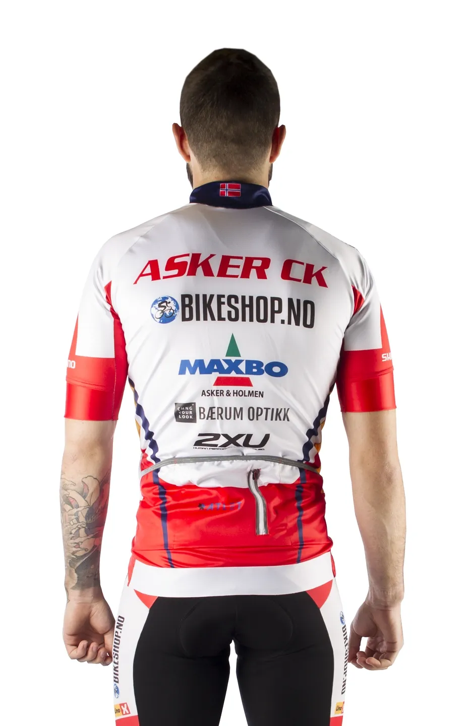 Atlet Asker CK Aero Windstop Kort Trøye, Rød
