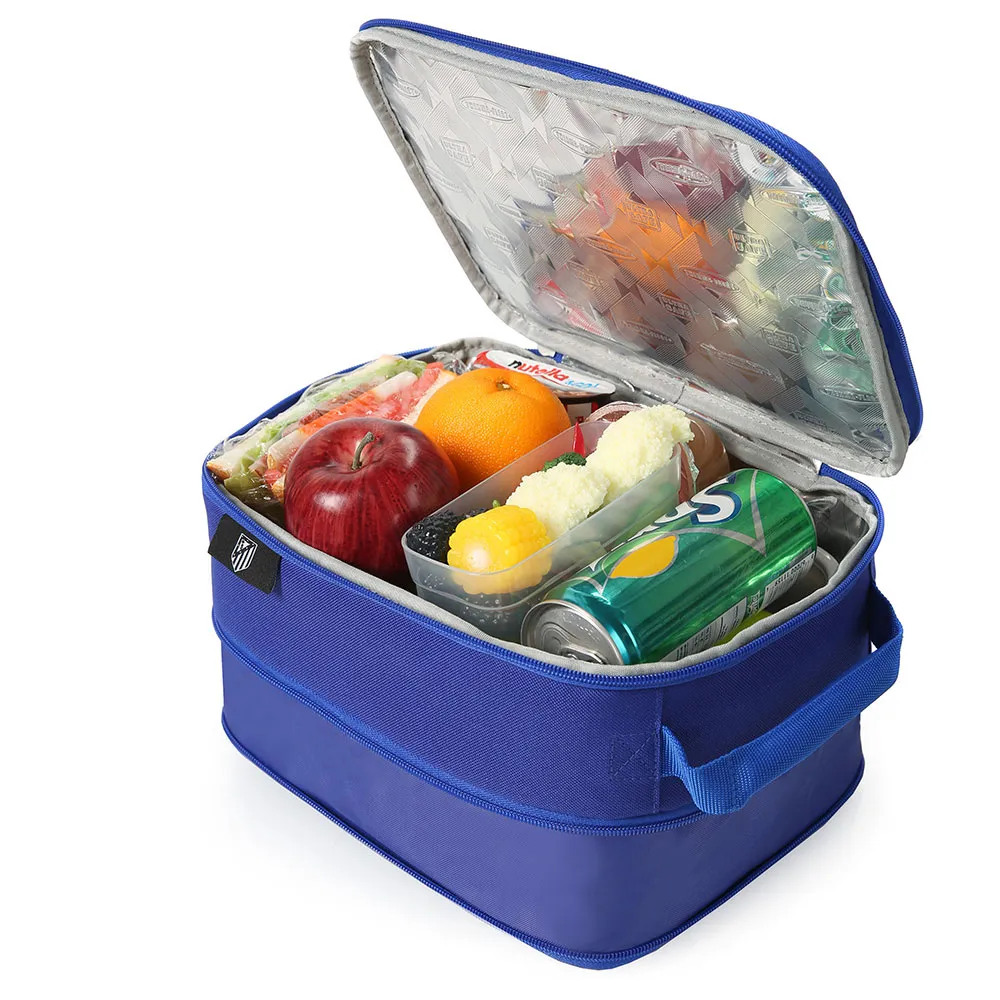 Atlet Myk Bærbar Kjølebag Med Matboks, Blue, One Size