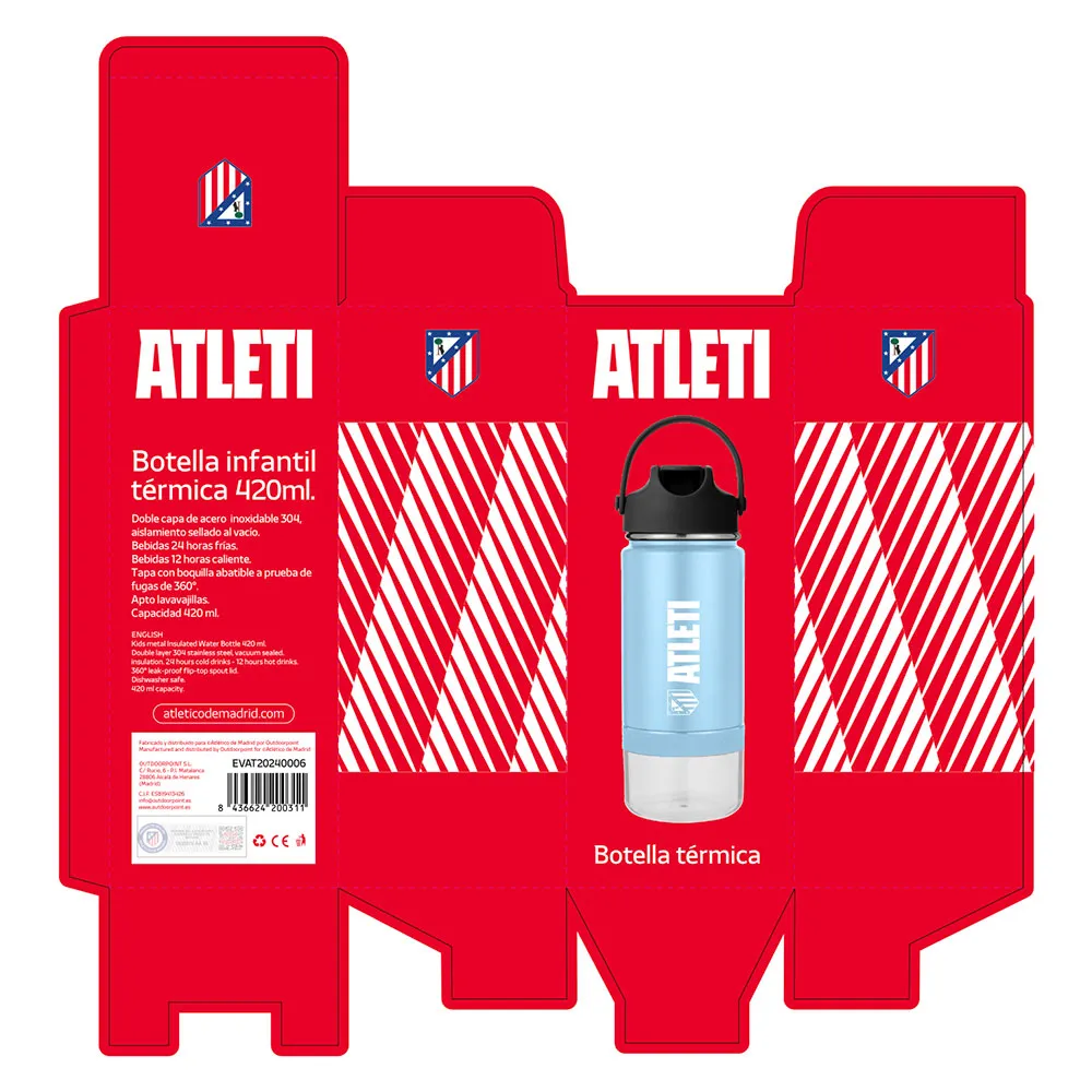 Atlet Termosflaske 430ml, Blue, One Size Atlet Termosflaske 430ml, Blue, One Size