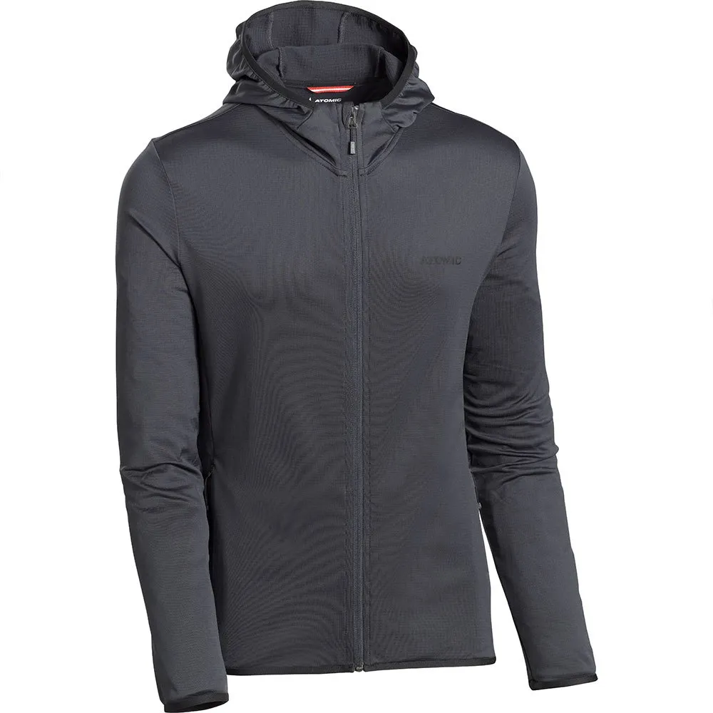 Atomic Revent Fleecejakke Med Hette, Anthracite