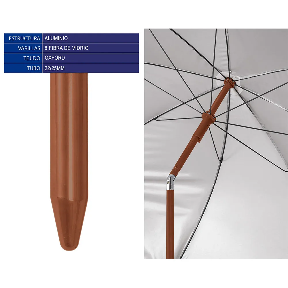 Atosa Orienterbare Orxford-frynser I Aluminium 3 Assorterte Parasoller 22/25 Mm 200 Cm unisex, Multicolor, One Size
