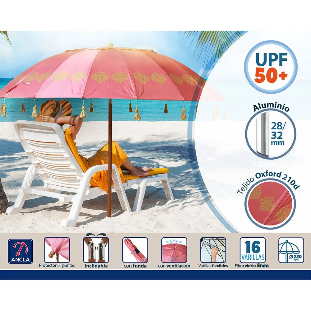 Atosa Strandparasol 220 Cm Refurbished unisex, Pink, One Size Atosa Strandparasol 220 Cm Refurbished unisex, Pink, One Size