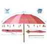Atosa Strandparasol 220 Cm Refurbished unisex, Pink, One Size