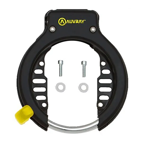 AUVRAY Mega Sykkelrammelås, Black / yellow, One Size