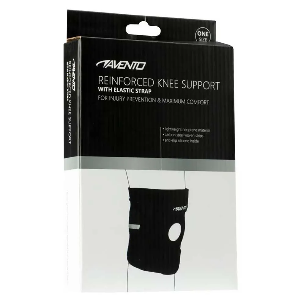 Avento Adjustable Knebeskytter, Black, One Size