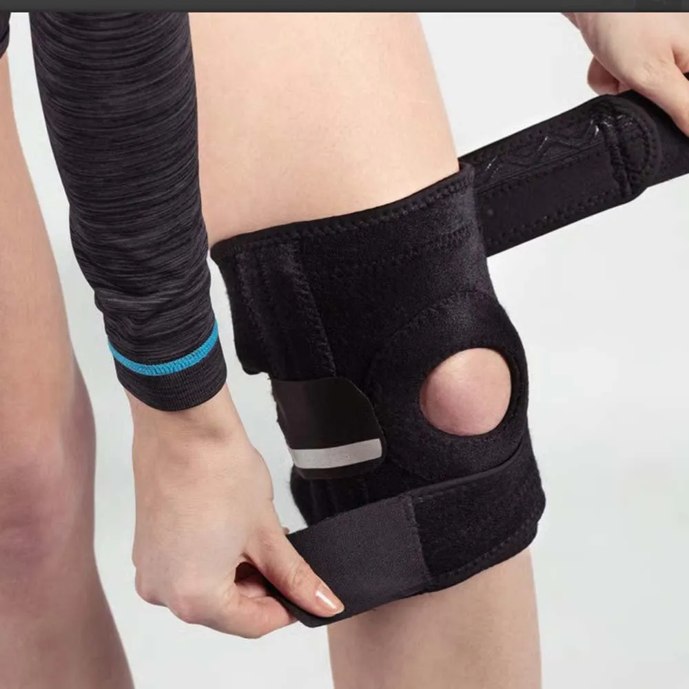 Avento Adjustable Knebeskytter, Black, One Size