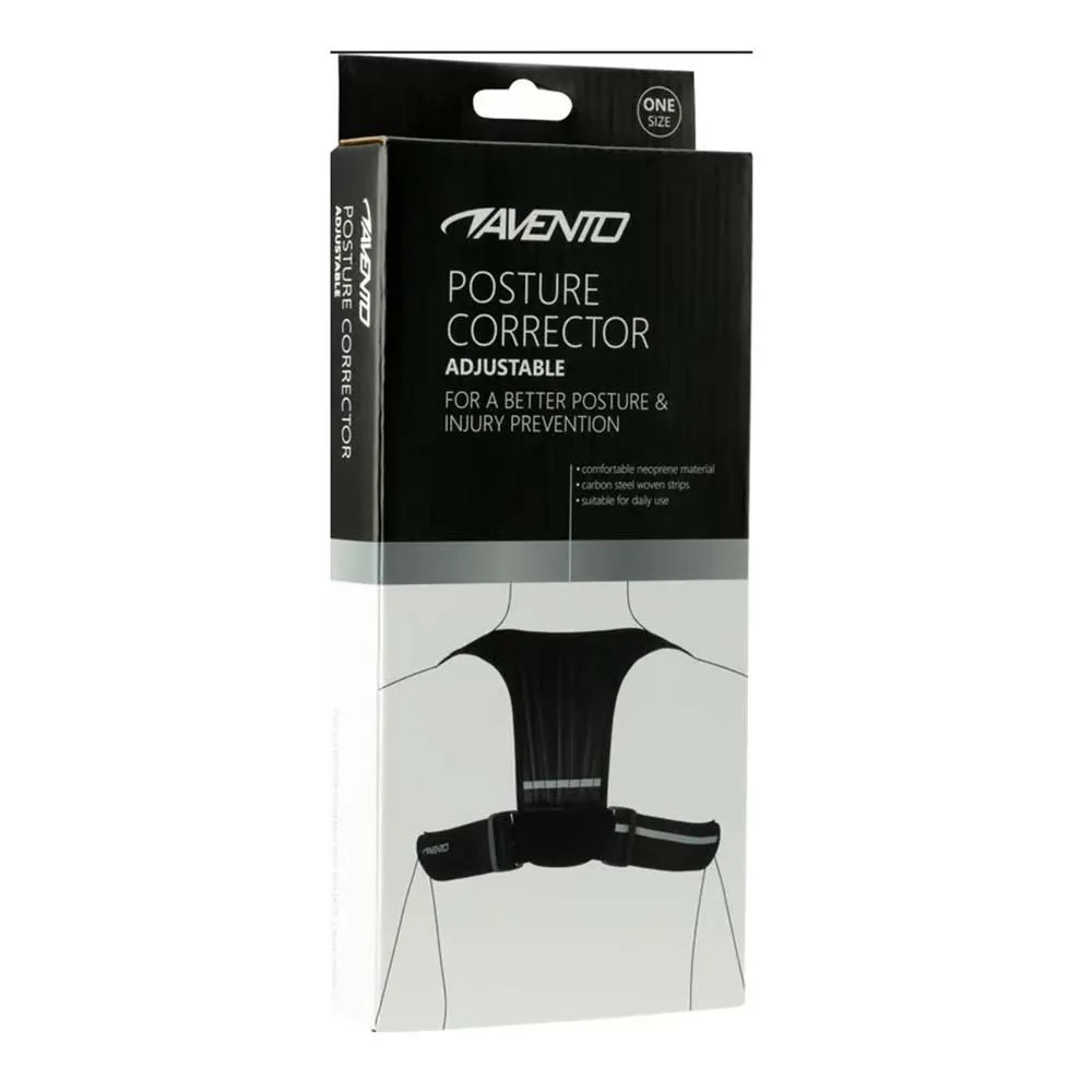 Avento Holdningskorrigerer, Black / silver grey, One Size Avento Holdningskorrigerer, Black / silver grey, One Size