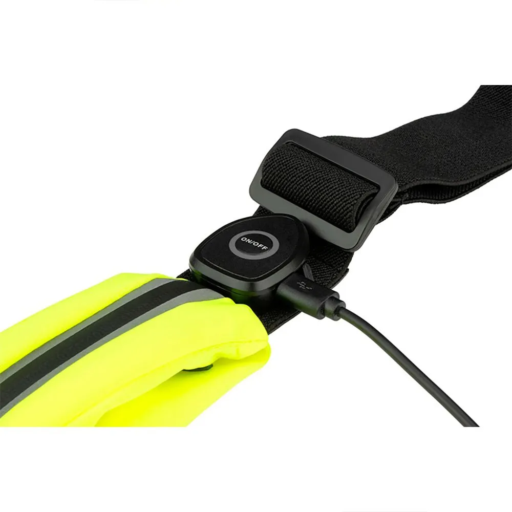 Avento Pocket + Rechargeable Led Løpebelte, Fluorescent yellow / black Avento Pocket + Rechargeable Led Løpebelte, Fluorescent yellow / black