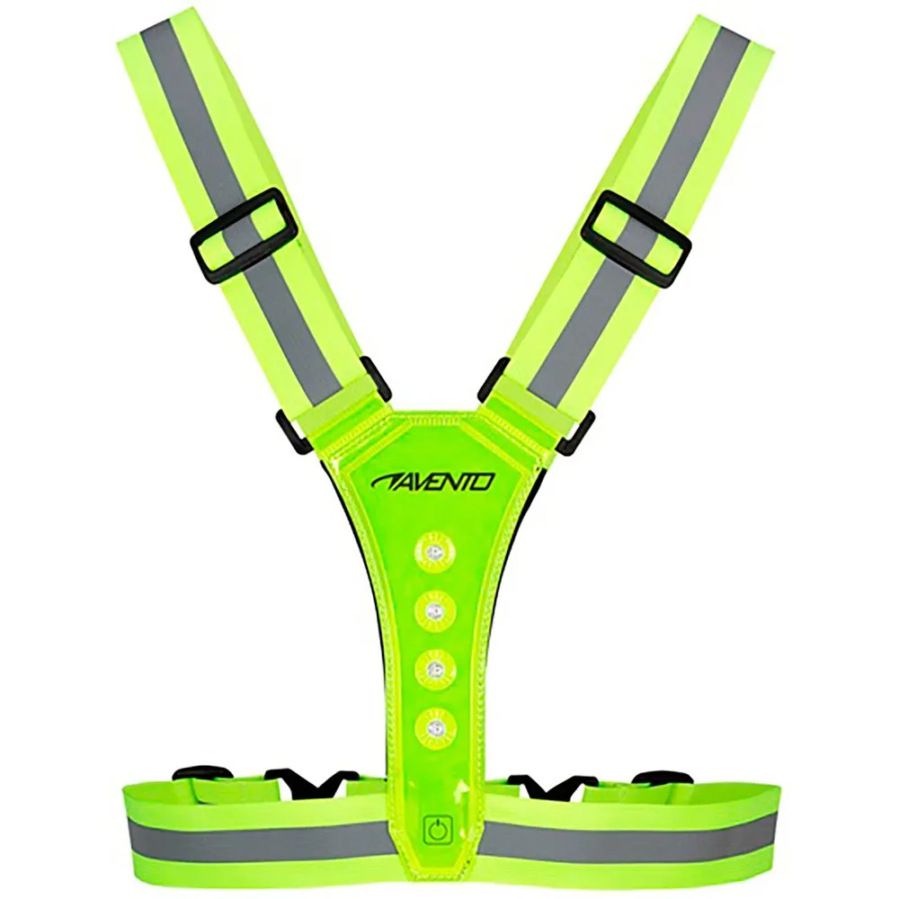 Avento Rechargeable Led Reflekterende Løpevest unisex, Fluorescent yellow, One Size Avento Rechargeable Led Reflekterende Løpevest unisex, Fluorescent yellow, One Size