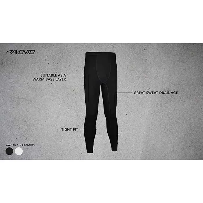 Avento Thermal Baselagbukser, Black