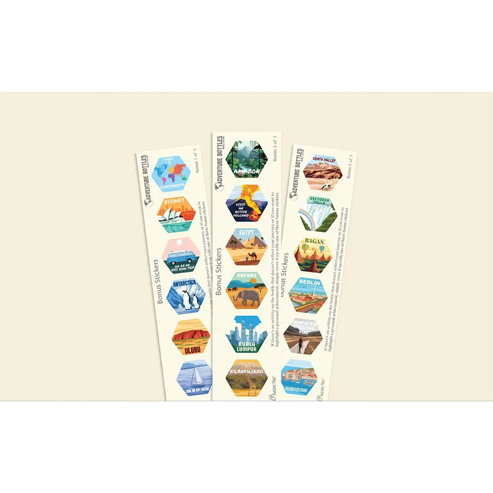 Awesome Maps Adventure World 1l Termosflaske, White, One Size Awesome Maps Adventure World 1l Termosflaske, White, One Size