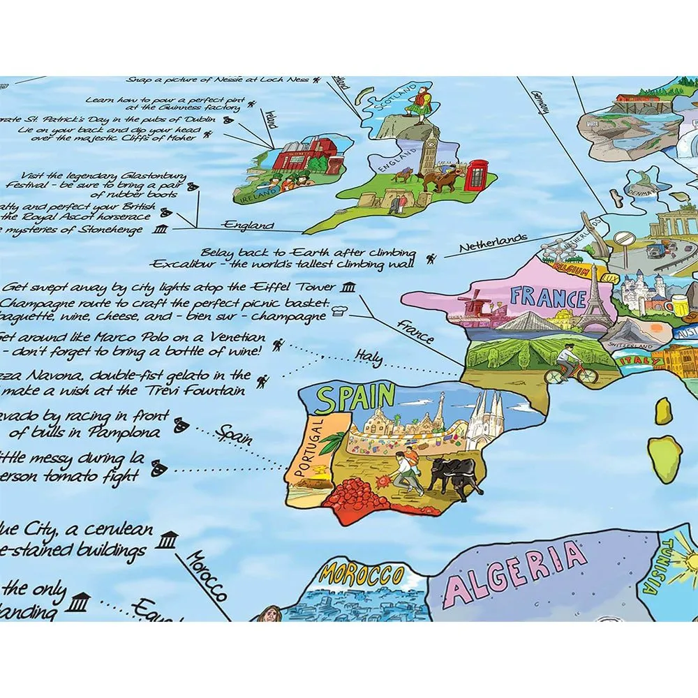 Awesome Maps Bucketlist Kart, One size