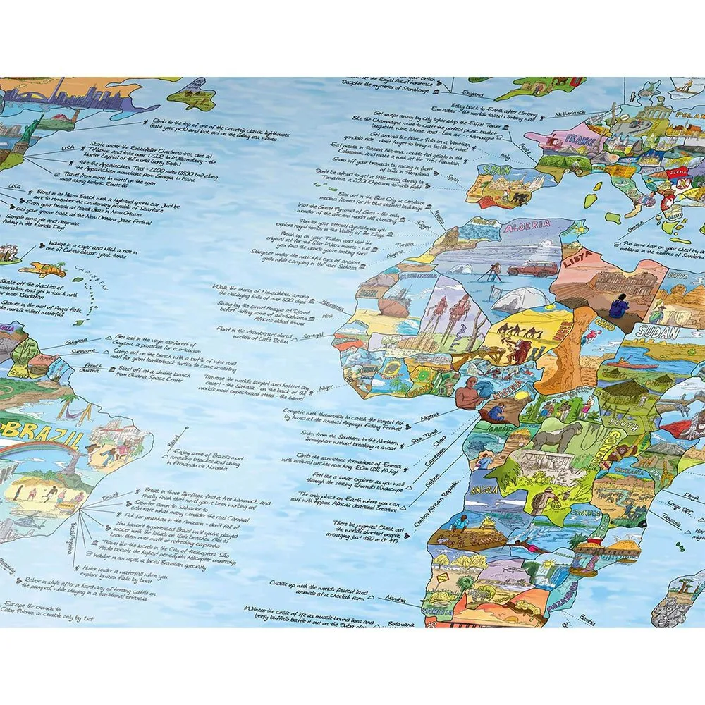 Awesome Maps Bucketlist Kart, One size